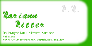 mariann mitter business card